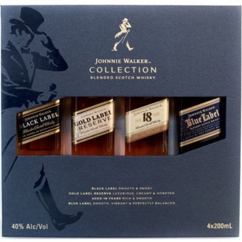 Johnnie Walker Collection Blended Scotch Whisky 4 Bottles 200ml