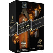 Johnnie Walker Black Label Blended Scotch Whisky Gift Set with Two Limited Edition Glasses 750ml