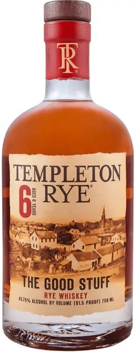 Templeton 6 Year Rye Whiskey 750ml