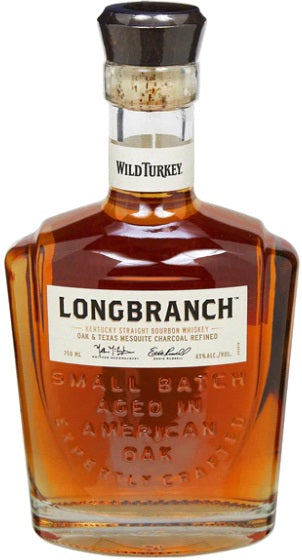 Wild Turkey Longbranch Kentucky Straight Bourbon Whiskey Oak &amp; Texas Mesquite Charcoal Refined 750ml