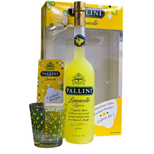 Pallini Limoncello Gift Set Including Glass & Cocktail Booklet