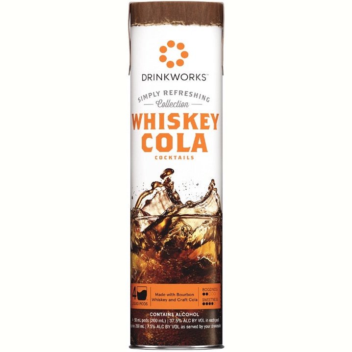 Drinkworks Whiskey Cola Simply Refreshing Collection 4 Pack - 50ml Liquid Pods