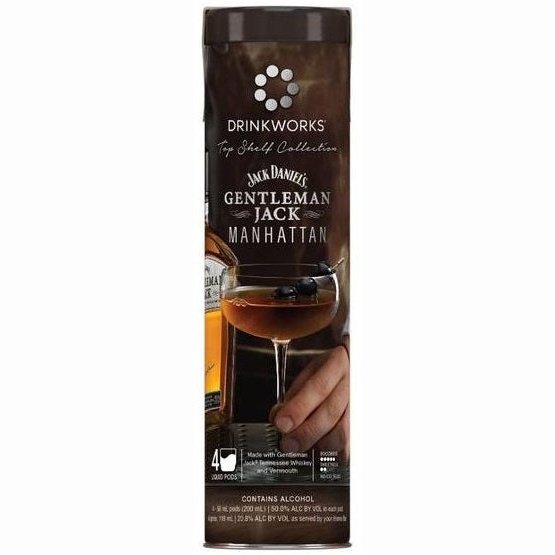 Drinkworks Top Shelf Collection Gentlemen Jack Manhattan Tennessee 4 Pack