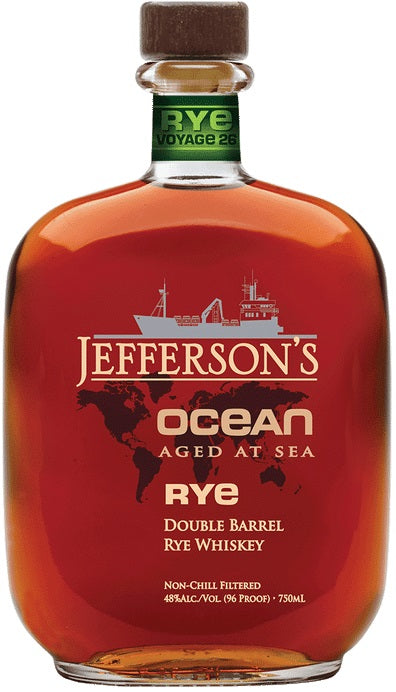 Jefferson&#39;s Ocean Aged at Sea Voyage 26 Double Barrel Rye Whiskey 750ml