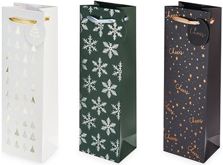 Assorted Yuletide Single Bottle Wine Bag
