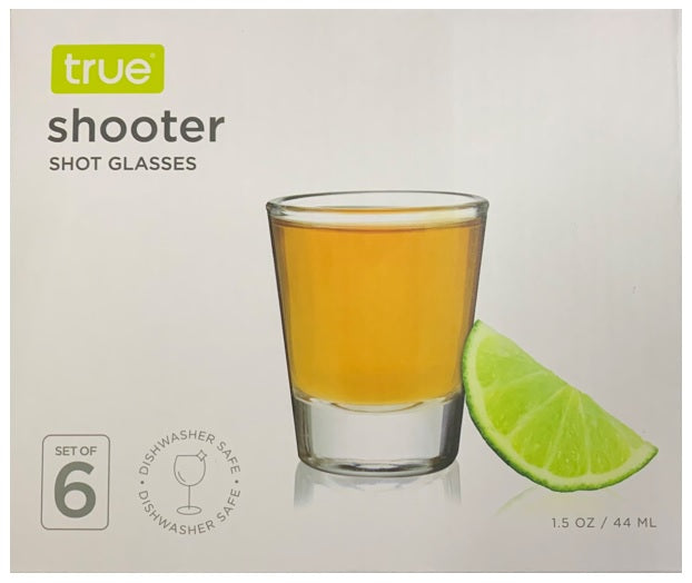 True Shooter Shot Glasses Set of 6 1.5oz