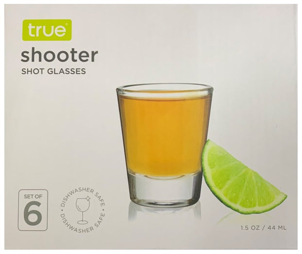 True Shooter Shot Glasses Set Of 6 1.5 Oz