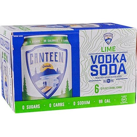 Canteen Spirits Lime Vodka Soda 6 Pack