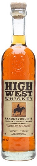 High West Whiskey Rendezvous Rye Not Chill Filtered 92 Proof