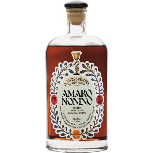 Bottle of Amaro Nonino Quintessentia, an amaro from Friuli, Italy, 750ml