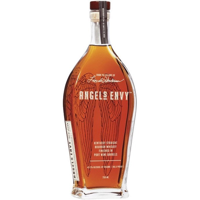 Bottle of Angel's Envy, a port-finished Kentucky straight bourbon from the United States