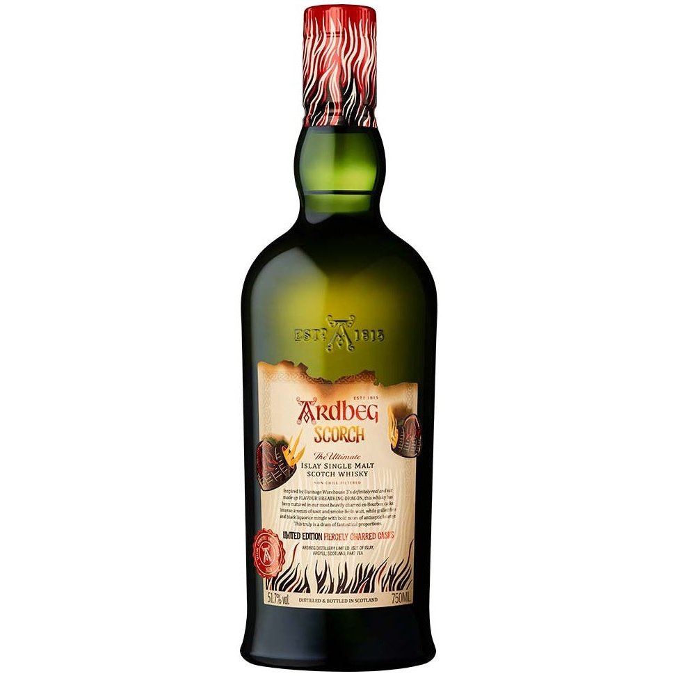 Bottle of Ardbeg Scorch Committee Release, an Islay single malt Scotch whisky