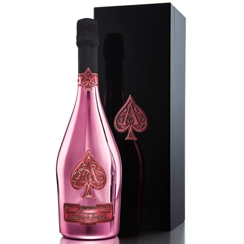 Bottle of Armand de Brignac Brut Rosé (Ace of Spades) Champagne, a rosé sparkling wine from Champagne, France, 750ml