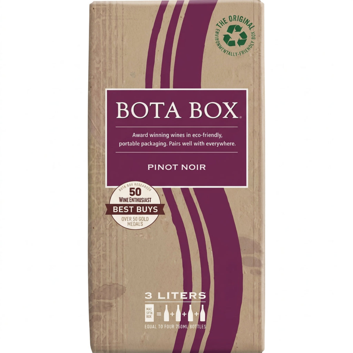 Box of Bota Box Pinot Noir, a red wine from Chile, 3L box