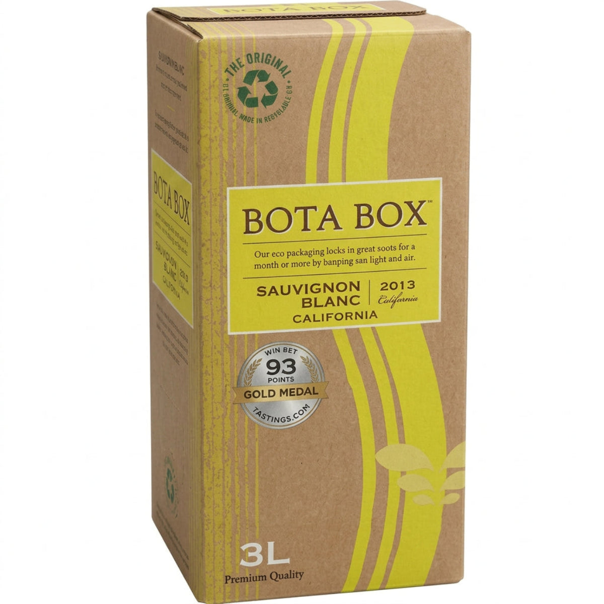 Bota Box Sauvignon Blanc box, a white wine from Chile, 3L