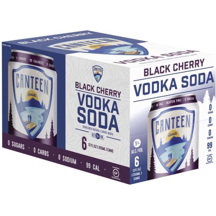 Canteen Spirits Black Cherry Vodka Soda 6 Pack