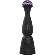 Black ceramic decanter of Clase Azul Durango Mezcal, a cenizo mezcal from Durango, Mexico, 750ml