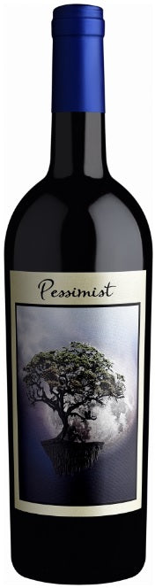 Bottle of DAOU The Pessimist Red Blend 2023, a red wine from Paso Robles, California, 750ml
