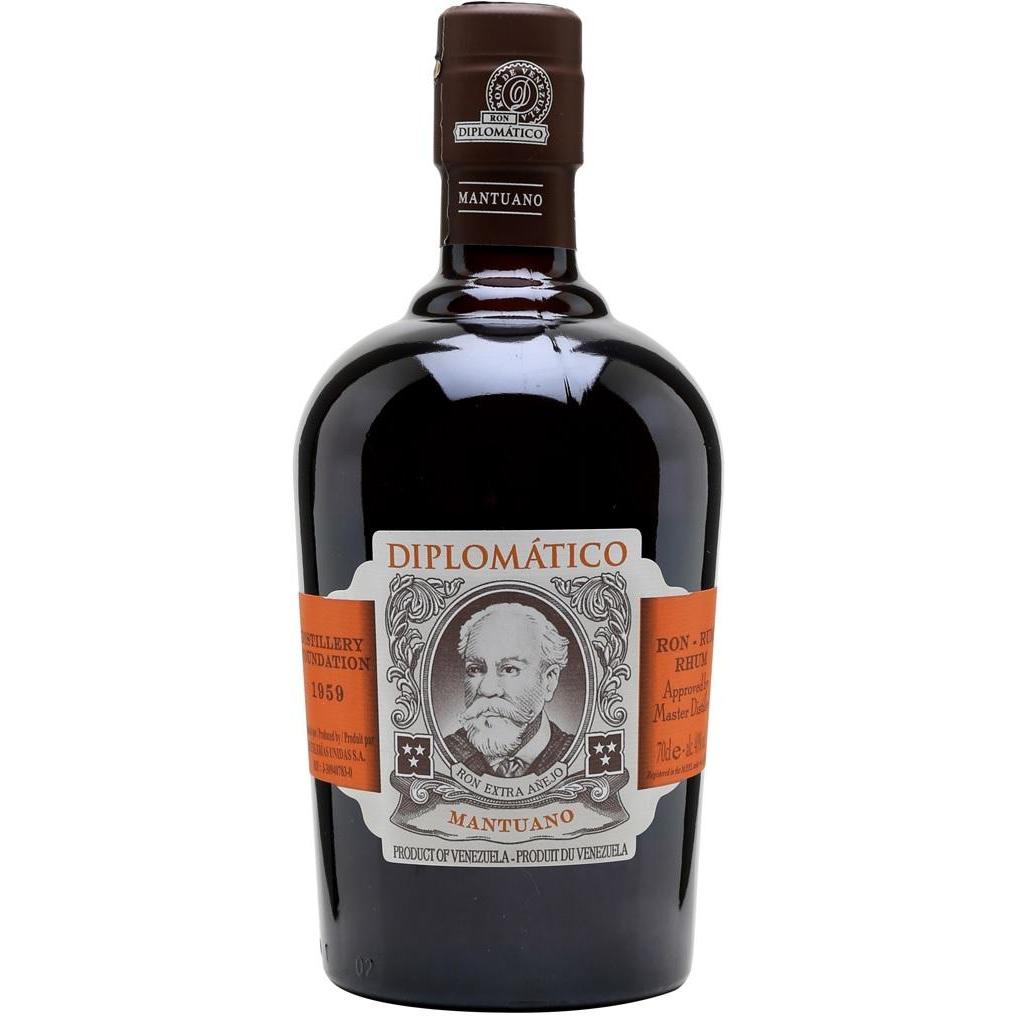 Bottle of Diplomatico Mantuano Rum, an aged rum from Venezuela, 750ml