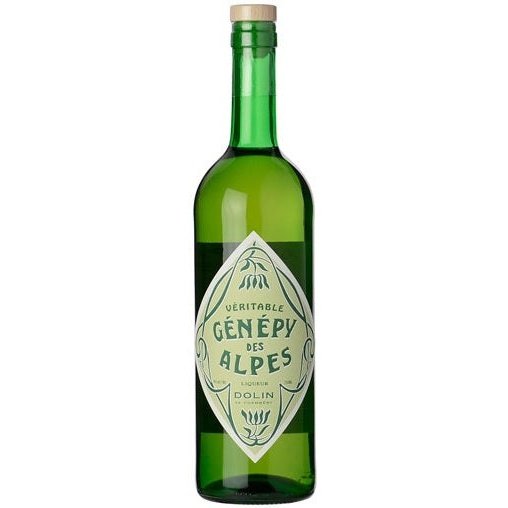 Bottle of Dolin Genepy le Chamois Liqueur, an herbal liqueur from France, 750ml