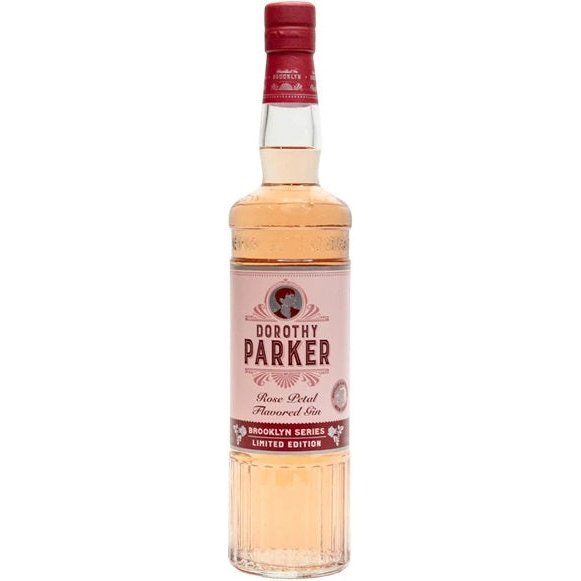 Bottle of Dorothy Parker Rose Petal Gin, a gin from Brooklyn, New York, 750ml