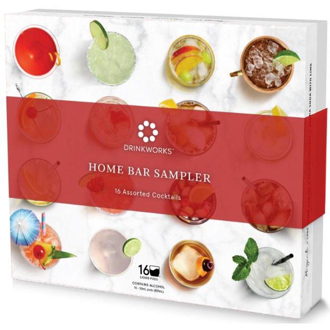Drinkworks Home Bar Variety Sampler Pack | Contains x16 - 50ml Liquid Pods