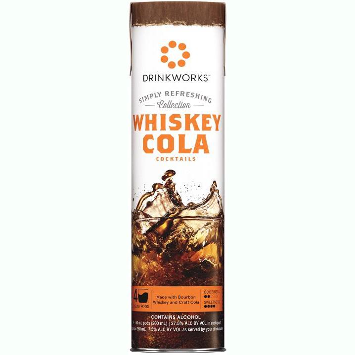 Drinkworks Whiskey Cola Simply Refreshing Collection 4 Pack - 50ml Liquid Pods