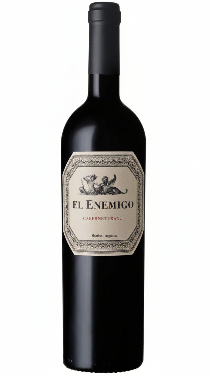 Bottle of El Enemigo Cabernet Franc 2023, a red wine from Mendoza, Argentina, 750ml