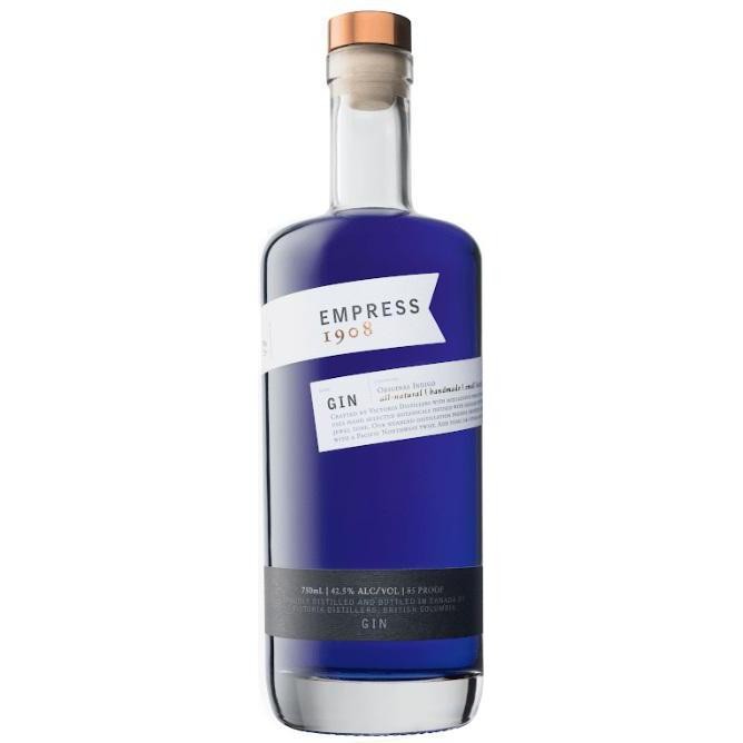 Bottle of Empress 1908 Indigo Gin, a gin from Canada, 750ml