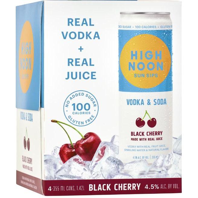 High Noon Sun Sips Black Cherry Hard Seltzer 4pk 355ml