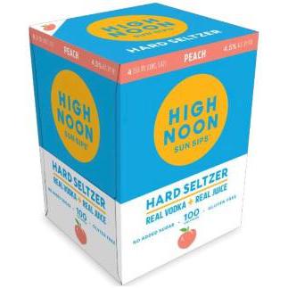 High Noon Sun Sips Peach Hard Seltzer 4Pk 355ml