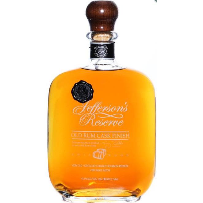 Jefferson&#39;s Reserve Old Rum Cask Finish Straight Bourbon Whiskey Very Small Batch 750ml