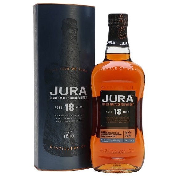 Bottle of Jura 18 Year, an island single malt Scotch whisky from Scotland