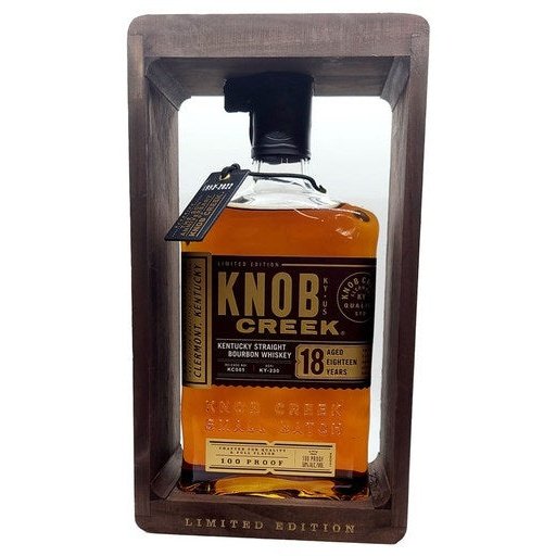 Bottle of Knob Creek 18 Year, a Kentucky straight bourbon whiskey from the United States