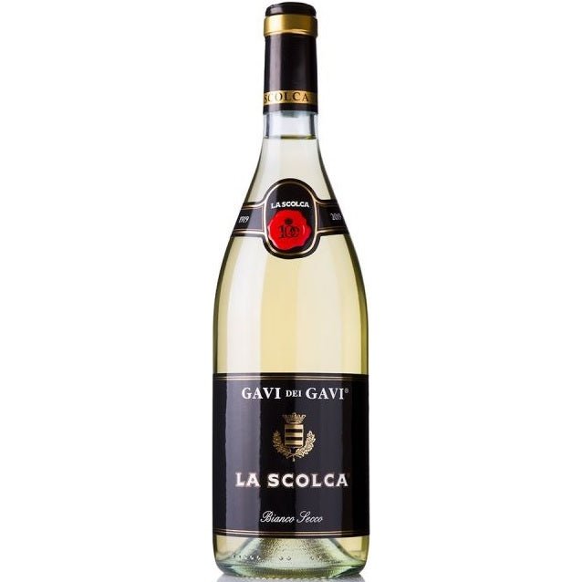 Bottle of La Scolca Gavi dei Gavi Black Label 2022, a white wine from Gavi, Piedmont, Italy, 750ml
