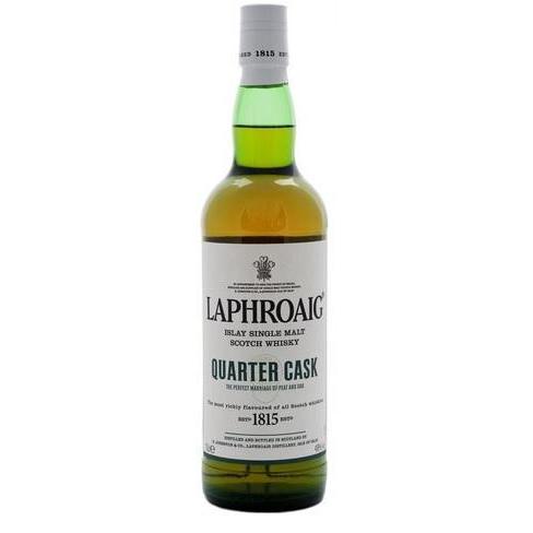 Bottle of Laphroaig Quarter Cask, an Islay single malt Scotch whisky from Scotland
