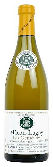 Bottle of Louis Latour Mâcon-Lugny Les Genièvres 2024, a Chardonnay white wine from Burgundy, France, 750ml