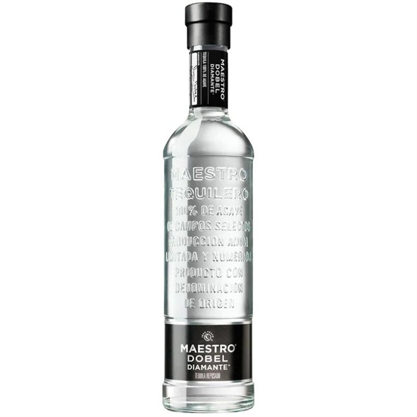 Bottle of Maestro Dobel Diamante Cristalino Tequila, a cristalino tequila from Jalisco, Mexico