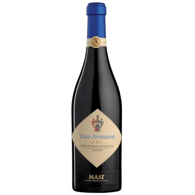 Bottle of Masi Serego Alighieri Vaio Armaron Amarone 2011, a red wine from Valpolicella, Veneto, Italy, 1.5L