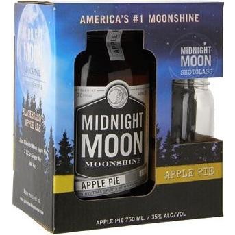 Midnight Moon Junior Johnson Moonshine Apple Pie Corn Whiskey 70 Proof Gift Set 750ml