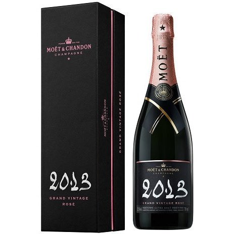 Bottle of Moët & Chandon Grand Vintage Rosé Champagne 2013, a vintage rosé sparkling wine from Champagne, France, 750ml