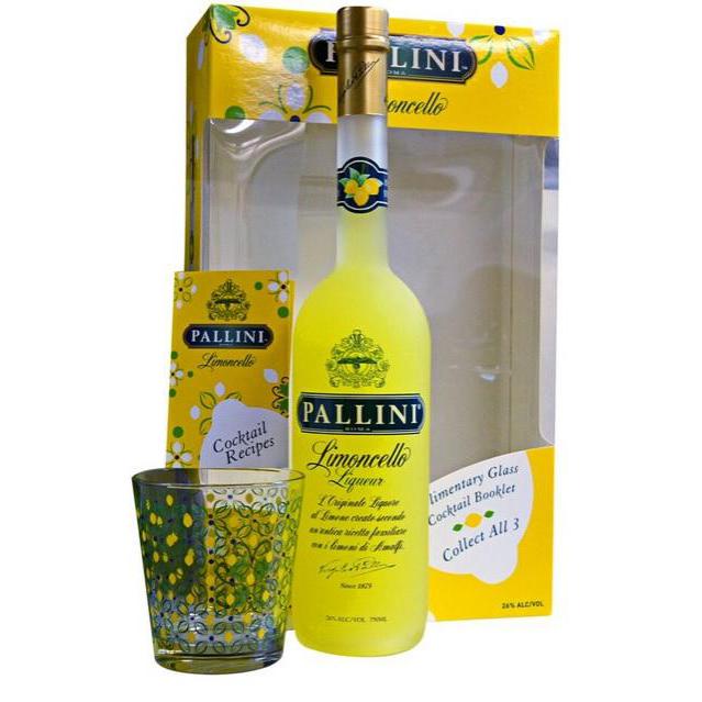 Pallini Limoncello Gift Set Including Glass & Cocktail Booklet 750ml