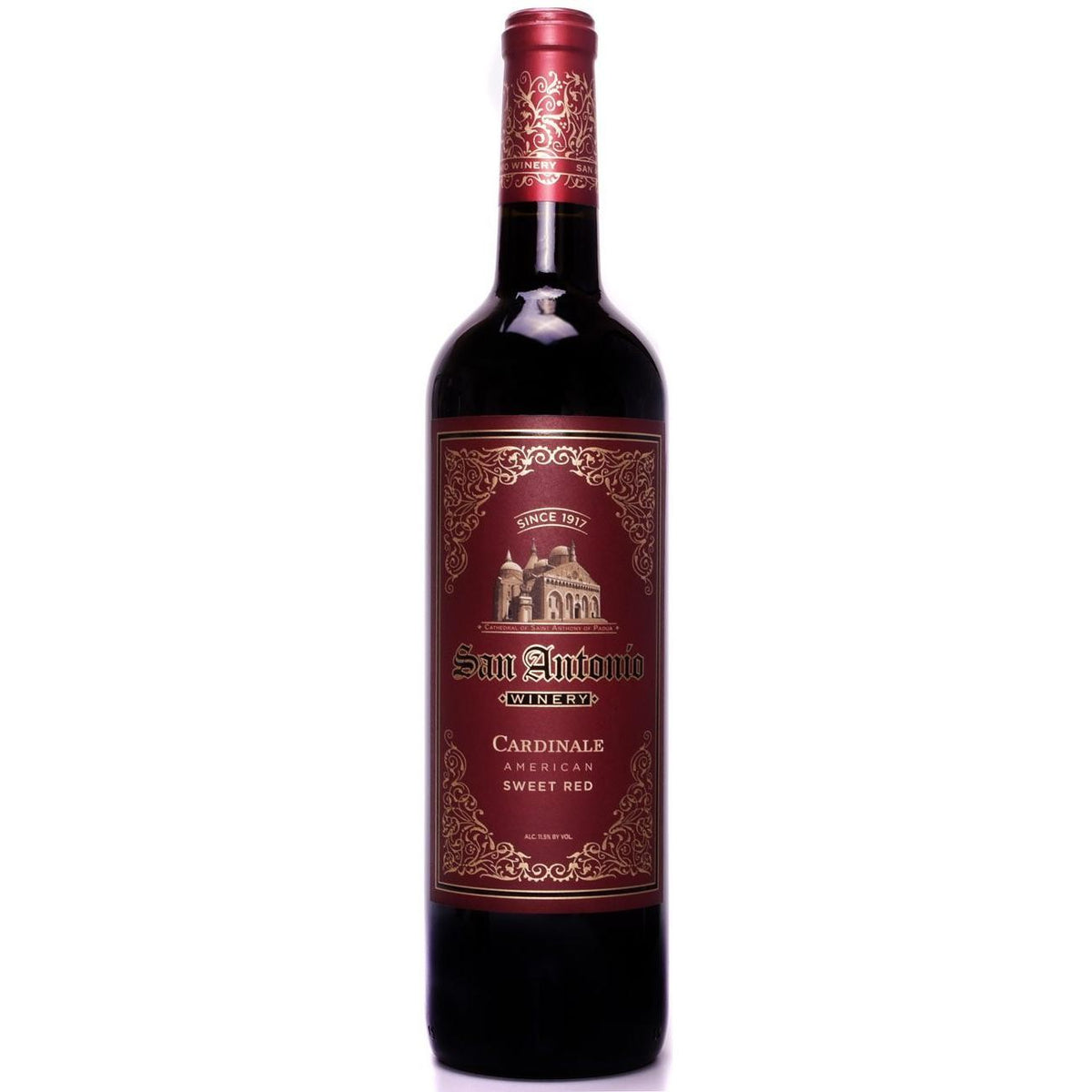 Bottle of San Antonio Winery Cardinale Sweet Red Wine, a red wine from the United States, 750ml