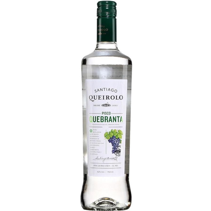 Bottle of Santiago Queirolo Pisco Quebranta, a pisco from Peru, 750ml