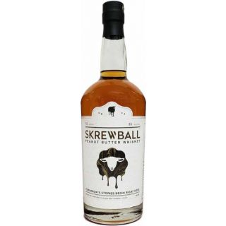 Bottle of Skrewball Peanut Butter Whiskey