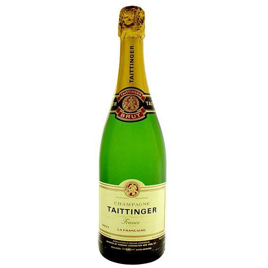 Bottle of Taittinger Brut La Française Champagne, a sparkling wine from Champagne, France, 750ml