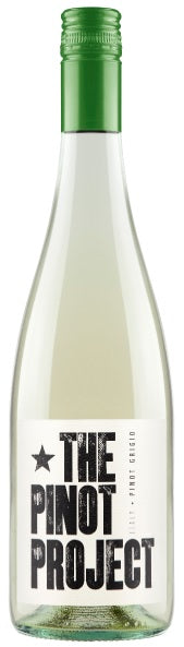 Bottle of The Pinot Project Pinot Grigio, a white wine from Veneto, Italy