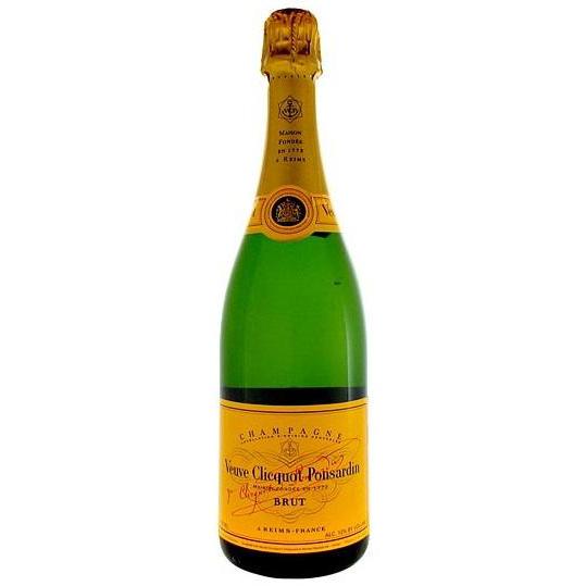 Bottle of Veuve Clicquot Yellow Label Brut Champagne, a sparkling wine from Champagne, France, 750ml