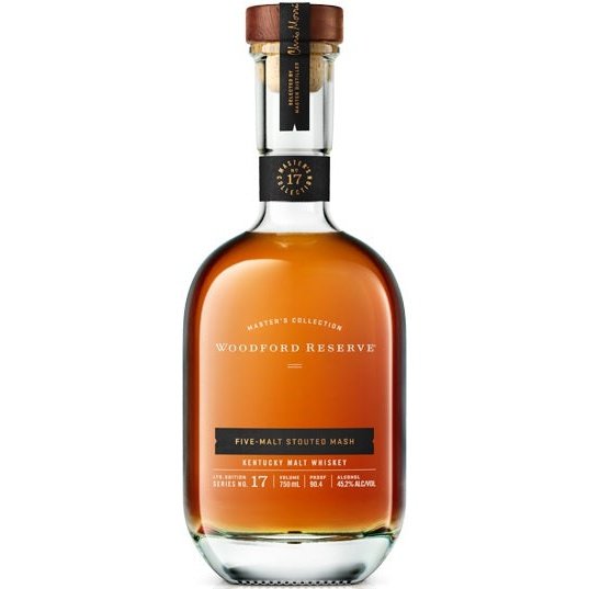 Bottle of Woodford Reserve Master's Collection No. 17 Five-Malt Stouted Mash Kentucky Malt Whiskey